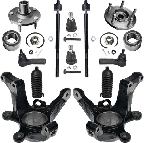 Vista 94 de Detroit Axle - Conjunto de manguetas de dirección delanteras de 2 piezas para Hyundai Accent 06-11, 2 manguetas de dirección y conjunto de buje