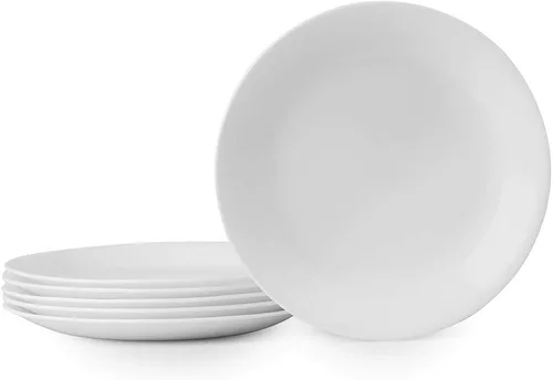 Vista 12 de Corelle Vitrelle - Juego de 6 platos para ensalada y aperitivos, vidrio de triple capa y resistente a las astillas, platos redondos ligeros de 6 3/4