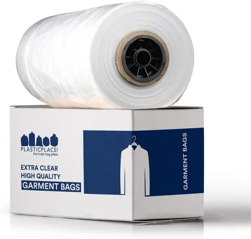 Plasticplace Bolsa de plástico para prendas de tintorería de 0.65 mil, 21" x 7" x 30", transparente, 577 unidades