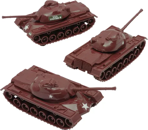Vista 7 de TimMee - Tanques de juguete para hombres de plástico del ejército - Negro WW2 3pc - Hecho en Estados Unidos