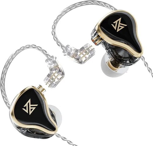 Auriculares IEM, KZ ZAS de alto rendimiento in-ear (extraíbles, controladores de armadura equilibrada controladores dinámicos 7BA+1DD auriculares