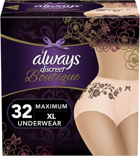 Vista 19 de Always Discreet Boutique - Ropa interior para incontinencia y posparto para mujer, máxima protección, talla S/M, negro, 12