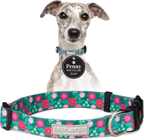 Vista 74 de Lucky Love Dog - Collar para perras pequeñas, diseño Blackbird de estampado alegre con flores de primavera y verano, talla XS Collar Blackbird