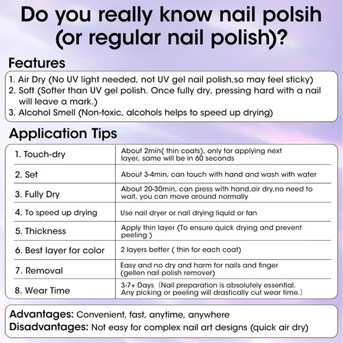 Vista 9 de GELLEN Esmalte de uñas transparente 3 en 1, capa superior y fortalecedor de uñas, esmalte de uñas transpirable de secado rápido al aire, tratamiento