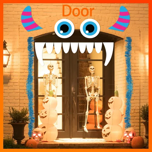 Vista 5 de Joy Bang Kit de decoración de maletero o golosina, decoración de automóvil de Halloween, decoración de maletero o golosinas para SUV, lindo monstruo