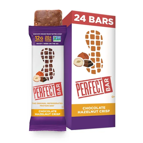 Vista 25 de Perfect Bar - Barra de proteínas con crujiente de frutas, frutos rojos mixtos y mantequilla de nueces, snack de proteínas, sin gluten, sin soya, sin