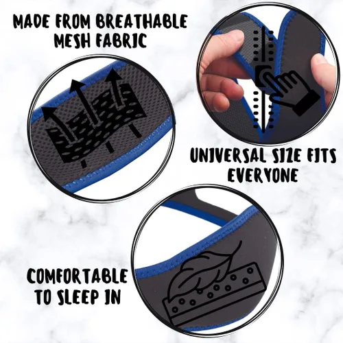 Vista 4 de Correa de barbilla para dejar de roncar para usuarios de CPP - Correa de barbilla para roncar y obtener el descanso que te mereces, fácil de poner