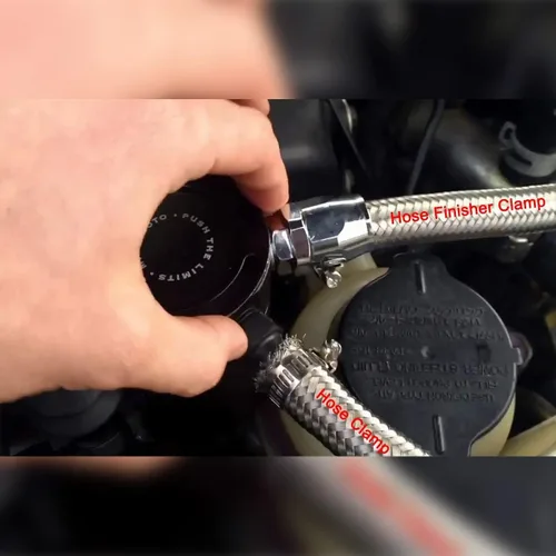 Vista 7 de Abrazaderas de manguera de goma flexibles – Abrazadera de acabado de manguera 6AN con banda de tornillo para manguera de línea de combustible 3/8, 4