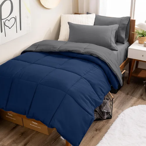 Vista 27 de Bare Home - Juego de edredón reversible en una bolsa y juego de sábanas - Individual - Alternativa al plumón - Suave - Juego de ropa de cama