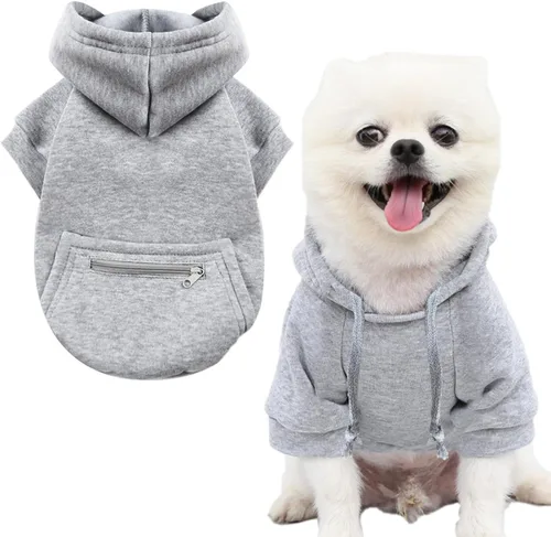 Vista 10 de Jecikelon Abrigo de Clima Frío para Perro Mascota con Bolsillo Sudadera de Invierno para Perro Ropa Cálida para Cachorros para Perros Pequeños Ropa