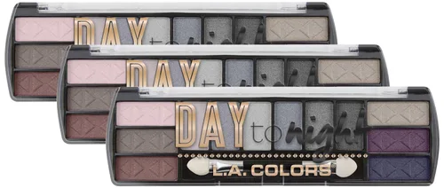 Vista 15 de L.A. COLORS Day to Night - Paleta de sombras de ojos, 12 colores, After Dark CES432