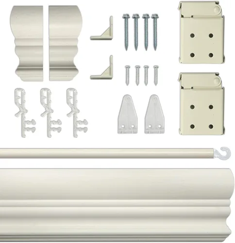 Vista 6 de METRO GALAXY Persianas horizontales venecianas de madera sintética de 2 pulgadas, persianas de ventana inalámbricas de montaje interior parcial, 18