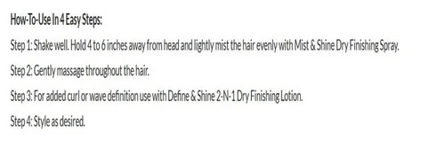 Vista 3 de Design Essentials Wave By Design Mist & Shine Spray de acabado seco, hidrata y añade brillo, uso diario ligero para rizos y ondas, 8 onzas