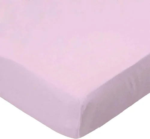 Vista 21 de SheetWorld Sábana bajera ajustable para cuna de algodón 100% de 28 x 52 pulgadas, color azul bebé, fabricada en Estados Unidos