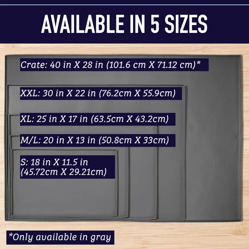 Vista 8 de Leash Boss Tapete de comida para perros - Paquete de 2, tapete impermeable para tazones de gatos y perros para comida y agua, tapetes de silicona