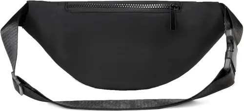 Vista 3 de Riñonera para mujer, bolsa de cintura de moda con correa ajustable para viajes, deportes y correr, Negro, talla única