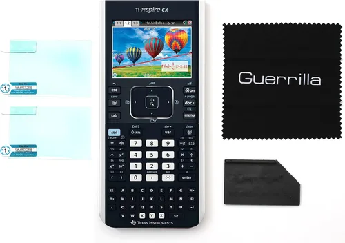 Vista 2 de Guerrilla – Mica protectora de grado militar, 2 unidades, para calculadora gráfica TI Nspire CX y CX CAS