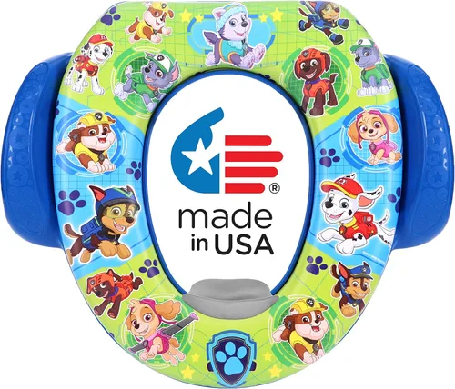 Nickelodeon PAW Patrol "Mission Paw" - Asiento suave para ir al baño y asiento de entrenamiento para ir al baño, cojín suave, entrenamiento para ir