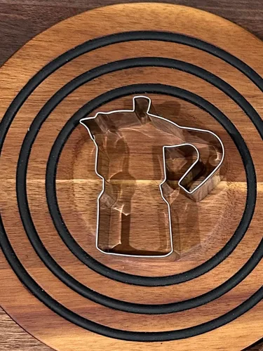 Vista 3 de CAFECITO Moka Pot Cookie Cutter Set 2-Piece Stainless Steel Cookie Cutters Food-Grade Espresso Coffee Maker Mold Greca Cookie Cutter for