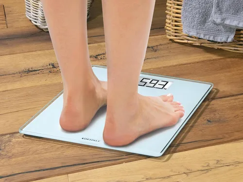 Vista 7 de Soehnle Style Sense Comfort 100 - Báscula digital de baño, pantalla LCD, capacidad de 396 libras, encendido y apagado automático, plataforma