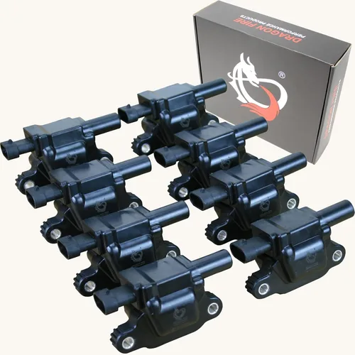DRAGON FIRE PERFORMANCE Juego de 8 bobinas de encendido cuadradas compatibles con Chevrolet Cadillac GMC Camaro Corvette Tahoe 2014-2021 5.3L 6.2L