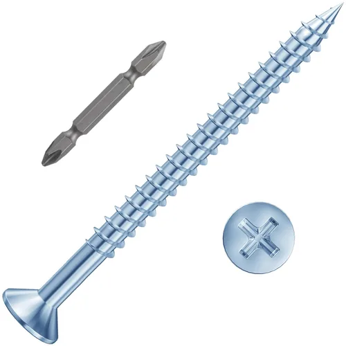 Vista 35 de Wensilon # 4X1 (460PCS) Tornillo de madera negro de cabeza plana 3X25, cabeza plana autorroscante de metal rápido