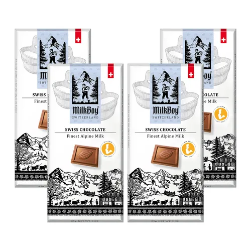 Vista 11 de Milkboy Barras de chocolate suizo – Chocolate con leche alpino suizo premium – Chocolate con leche europeo suave – Cacao cultivado