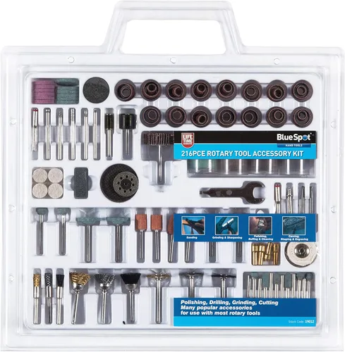 Kit de herramientas rotativas Blue Spot de 216 piezas