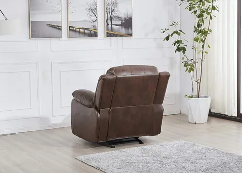 Vista 89 de Betsy Furniture 8018 - Juego de sillón reclinable de cuero reconstituido, para sala, sofá reclinable, sofá de dos piezas y sillón de cuero