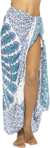 Back From Bali - Pareo para mujer, playa, traje de baño, para cubrir bikini o envolver, pavo real y clip