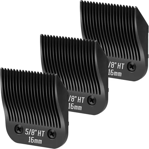 Vista 16 de Paquete de 6 cuchillas de acero desmontables para el aseo de perros, compatibles con Andis, Oster A5, Wahl KM-10, longitud de corte de 1/100 a 1/2