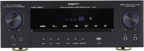 Receptores estéreo, amplificador de audio de 5.1 canales con HDMI, óptico/coaxial, Bluetooth/USB, RCA, entrada AC-3, salida de subwoofer para