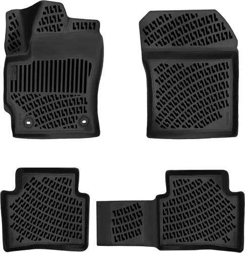 Vista 12 de RizLiner Alfombrillas de goma 3D para automóvil para Mazda 3 2010-2013, medidas con láser, para todo tipo de clima, resistentes, impermeables, sin