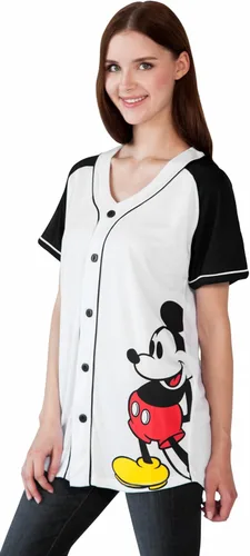 Vista 9 de Disney Mickey Mouse Stitch Jack Skellington - Camiseta de manga corta para mujer Blanco - Mickey