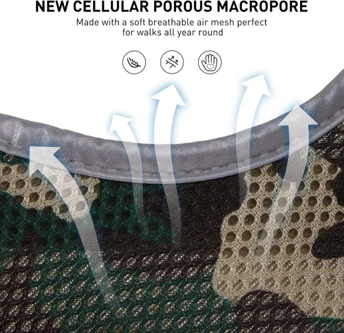 Vista 3 de Juego de arnés y correa para cachorros, arnés de chaleco para perros pequeños y medianos, arnés reflectante ajustable para perros, malla suave