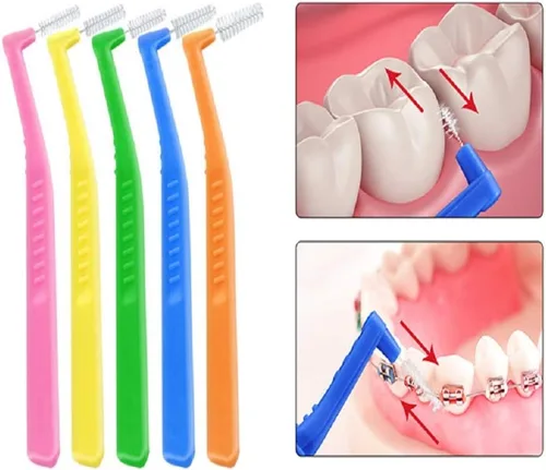 20 unids/set 0.024 in-0.059 in en forma de L cepillando sus dientes cepillo cepillo alambre