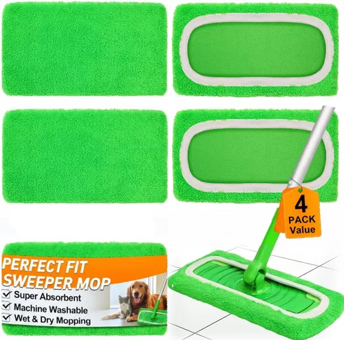 Vista 11 de Tidy Monster Paquete de 8 almohadillas de microfibra reutilizables de repuesto compatibles con Swiffer Sweeper, almohadillas lavables a máquina