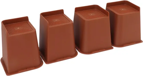 Vista 8 de 4PCS Heavy Duty Bed Chair Riser L Shaped 6in Anti Slip Furniture Raiser Blocks for Bedroom Storage and Cleaning Access