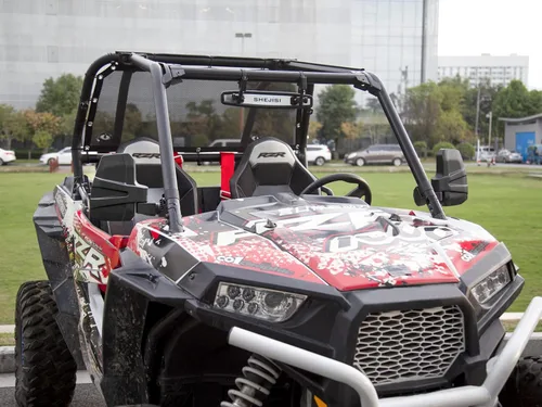 Vista 8 de SHEJISI Espejos laterales UTV, ya no necesitas ajustar a mano, innovadora función de reinicio automático, para jaula antivuelco de 1.5 a 2.0