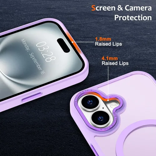 Vista 267 de Anuck - Funda magnética para iPhone 11 compatible con MagSafe, carcasa trasera mate translúcida dura, borde de TPU, delgada, resistente a impactos