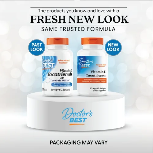 Vista 2 de Doctor's Best Los tocotrienoles de vitamina E contienen el complejo de vitamina E de espectro completo biomejorado TocoGaia ULTRA™, 60