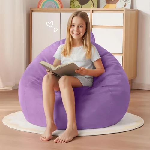 Vista 209 de de 3 pies con relleno de espuma viscoelástica, puf grandes, sofá suave con funda de terciopelo holandés, 36 x 36 x 24 pulgadas (morado)