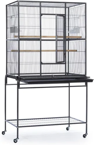 Vista 2 de Prevue Pet Products Jaula de hierro forjado con soporte, color negro Hammertone