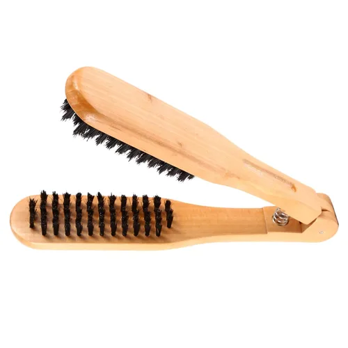 Vista 5 de Cepillo Para Alisar Cepillo De Doble Cara 22×4×4 Profesional Peine De Peluquería Cepillos Dobles Cepillos De Madera Anti Estático Plancha De Pelo