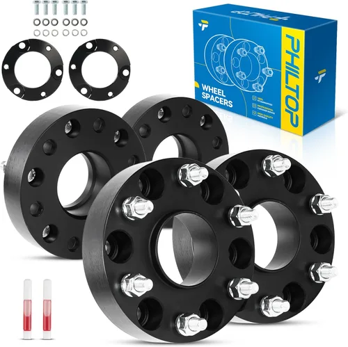 Vista 102 de PHILTOP 4x100 1.25" Espaciadores de rueda para Yaris, 2 piezas de espaciadores de rueda centrados en buje con 54.1mm de diámetro interior del buje