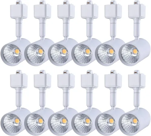 Vista 7 de mirrea Paquete de 6 cabezales de iluminación LED compatibles con un solo circuito tipo H, riel de iluminación de riel, foco de techo para tareas