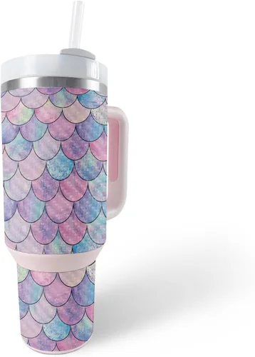 Vista 34 de MightySkins - Funda de fibra de carbono compatible con el vaso Stanley The Quencher H2.0 FlowState de 40 onzas, vida útil, acabado de fibra