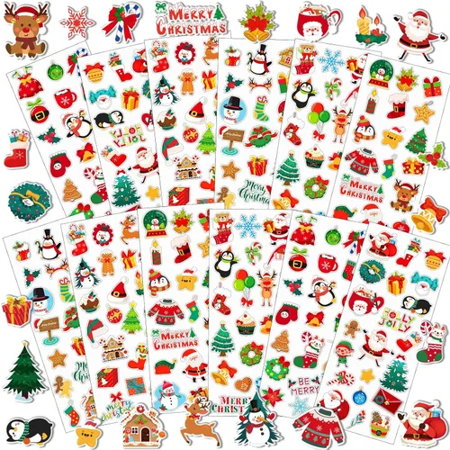 Vista 8 de UPINS 200 hojas de calcomanías pequeñas hinchadas de animales 3D a granel para niños pequeños, libros de calcomanías de espuma para niños