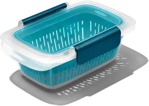 Vista 27 de OXO Good Grips Prep and Go - Recipiente dividido para 2 tazas, color azul océano