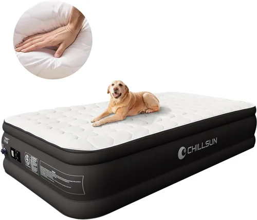 Vista 9 de CHILLSUN Colchón de aire doble mejorado 2026 con bomba integrada, 3 minutos de autoinflado rápido, cama inflable resistente a pinchazos, a prueba